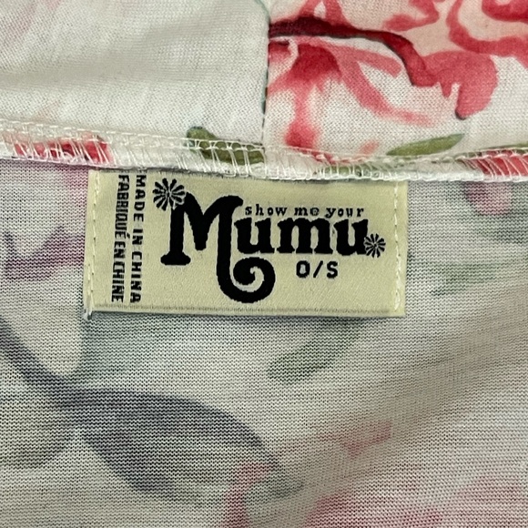 Show Me Your Mumu Brie Robe Garden Of Blooms White Pink Floral Size O/S - Picture 3 of 6